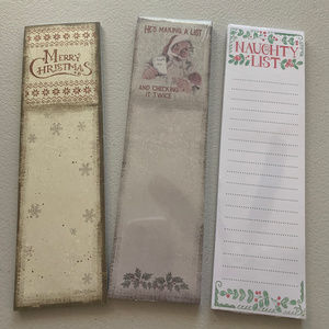 3 Primitives By Kathy Christmas List Notepads